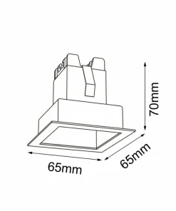 Kwadratowe oczko wpuszczane LED 2W 4000K ANT 3039 A-GLARE | Kaja*Sklep Kaja Outlet