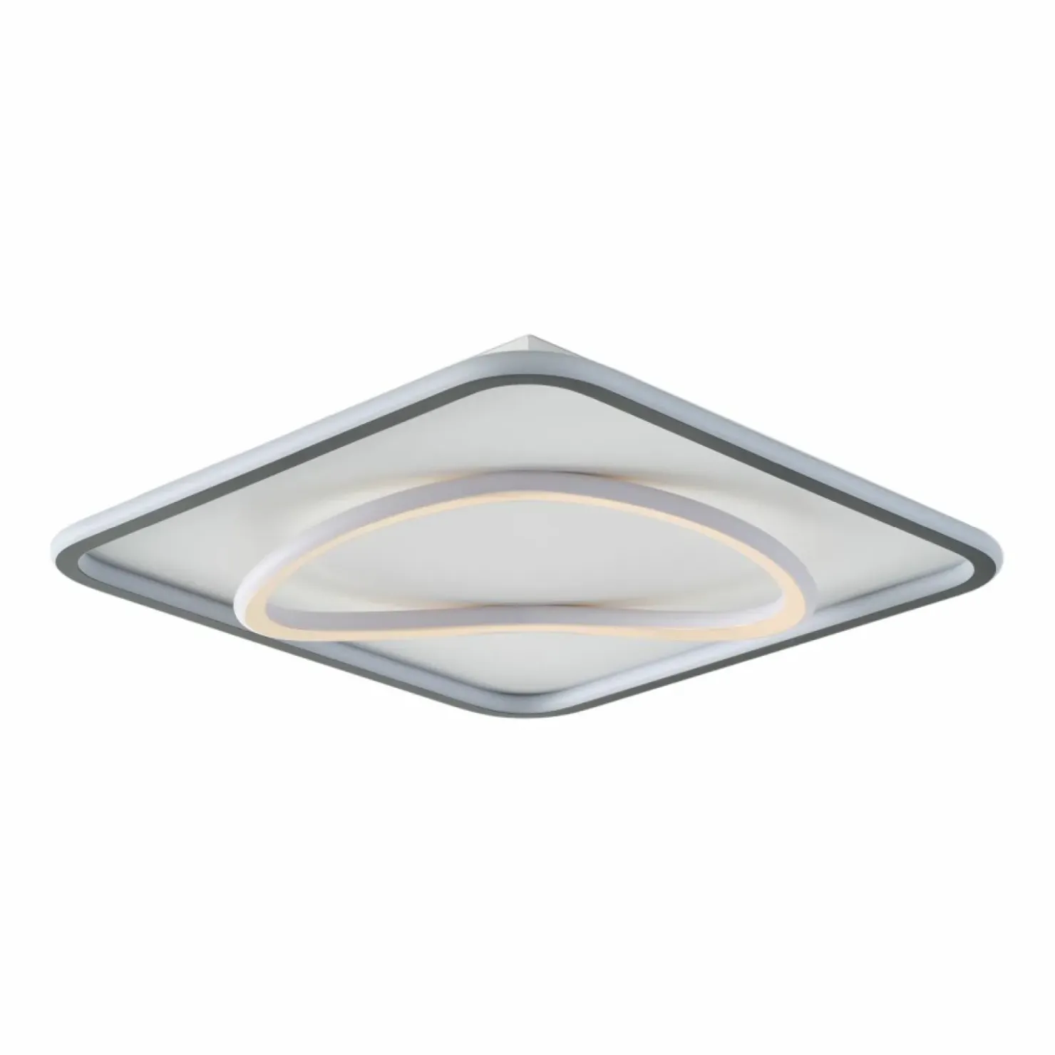 Kwadratowy plafon LED do salonu MX3889-1B-3BGT LENS | Kaja Oświetlenie*Sklep Kaja Store