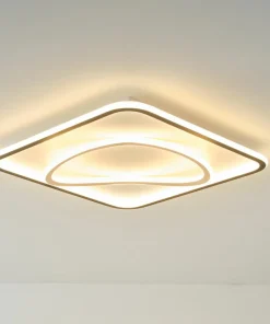 Kwadratowy plafon LED do salonu MX3889-1B-3BGT LENS | Kaja Oświetlenie*Sklep Kaja Store