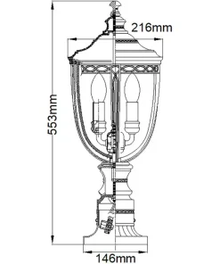 Lampa 3 punkty światła, FE-EB3-M-BRB z serii ENGLISH BRIDLE*Sklep Kaja Hot