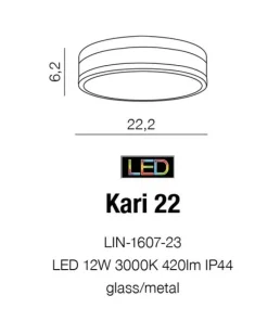 Lampa łazienkowa plafon natynkowy LED okrągły AZ4257 z serii KA*Sklep Kaja Online