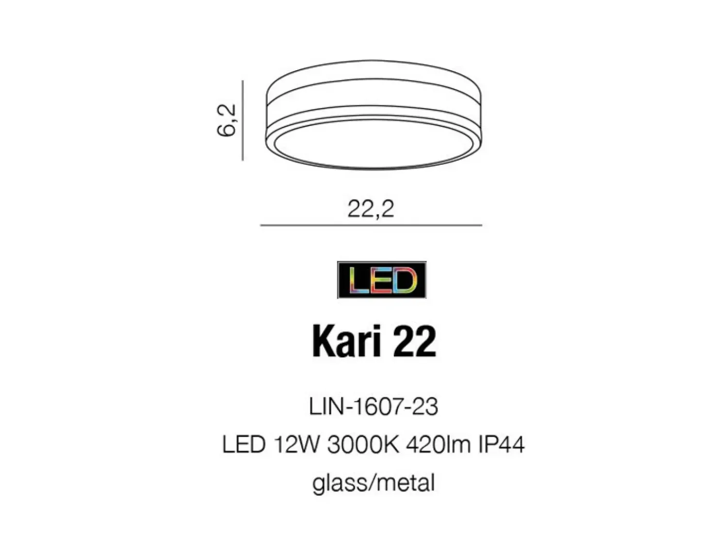 Lampa łazienkowa plafon natynkowy LED okrągły AZ4257 z serii KA*Sklep Kaja Online