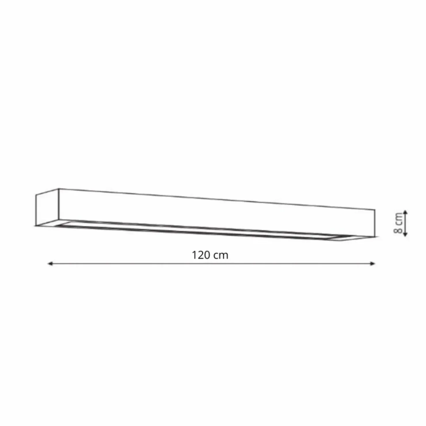 Lampa ścienna listwa LED 120cm GS-LWA-18W WH CCT IBROS | Kaja*Sklep Kaja Best