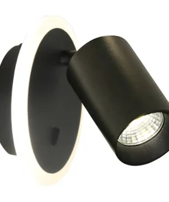Lampa ścienna z dwoma światłami LED+GU10 LP-0612/1WS BK PARMA | Kaja*Sklep Kaja Store