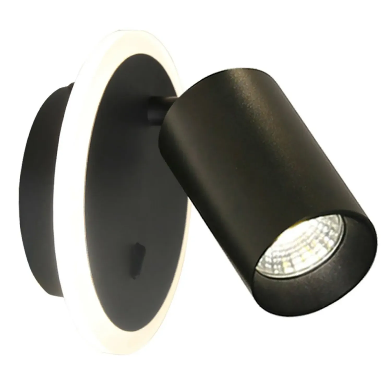 Lampa ścienna z dwoma światłami LED+GU10 LP-0612/1WS BK PARMA | Kaja*Sklep Kaja Store
