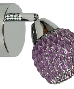 Lampa ścienna z fioletowymi kryształkami 91-06905 CLEAR | Kaja*Sklep Kaja Sale