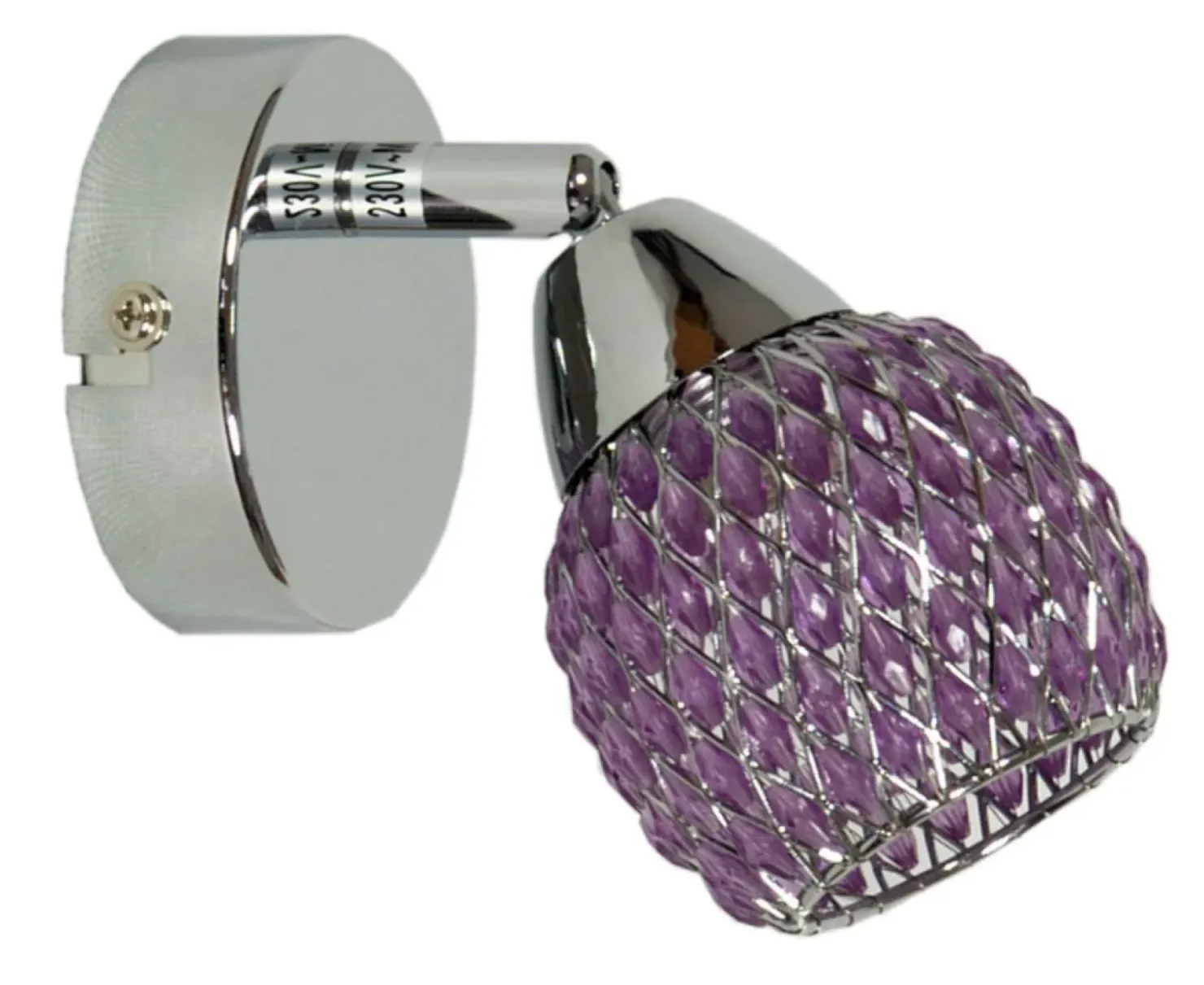 Lampa ścienna z fioletowymi kryształkami 91-06905 CLEAR | Kaja*Sklep Kaja Sale