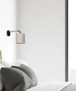 Lampa ścienna z szarym, wąskim abażurem MLP7450 z serii ATLANTA | Kaja Oświetlen*Sklep Kaja Best