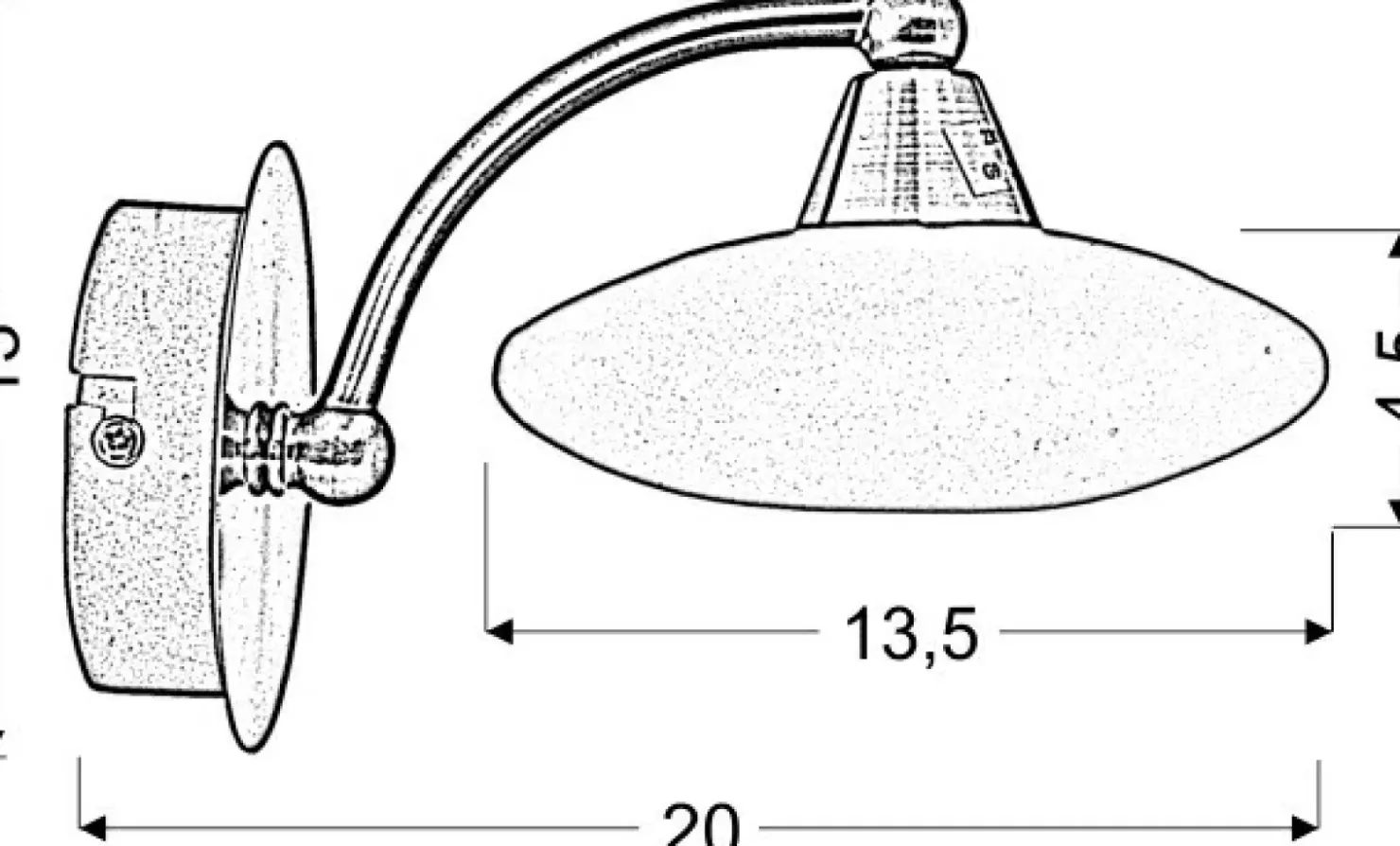 Lampa ścienna ze spłaszczonym kloszem 21-05857 ELISA | Kaja*Sklep Kaja Outlet