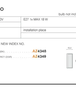 Lampa ścienna zewnętrzna szara nowoczesna AZ4349 VENETO | Kaja*Sklep Kaja Flash Sale