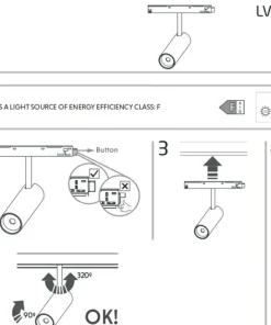 Lampa do szyny magnetycznej 1F 10655 LVM SPOT LED | Kaja Oświetlenie*Sklep Kaja Flash Sale