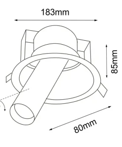 Lampa mocowana podtynkowo - tuba GU10 ANT 7806 YAKUMO | Kaja*Sklep Kaja Best Sale