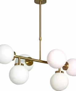 Store Sklep Kaja Lampa modern glamour do salonu i kuchni ABR-LWL-6XE27 MILANO | Kaja złoty