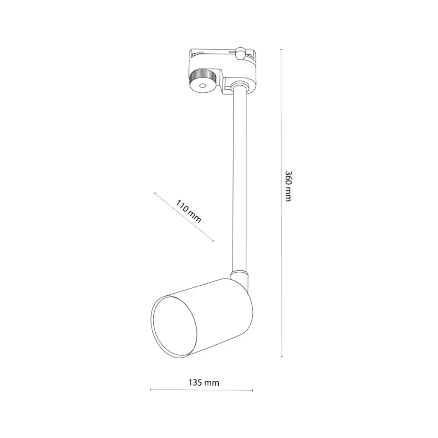 Lampa na wysięgniku, reflektor do listwy 1-fazowej TK 4920 TRACER | Kaja*Sklep Kaja Best
