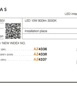 Lampa natynkowa LED zewnętrzna nad drzwi AZ4336 APULIA | Kaja*Sklep Kaja Sale