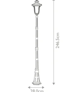 Lampa ogrodowa, latarnia, czarna CC5-M-BK z serii CHICAGO*Sklep Kaja Fashion
