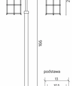 Lampa ogrodowa w dekoracyjnym wydaniu K 5002/1/R z serii TOLEDO | Kaja Oświetlen*Sklep Kaja Store