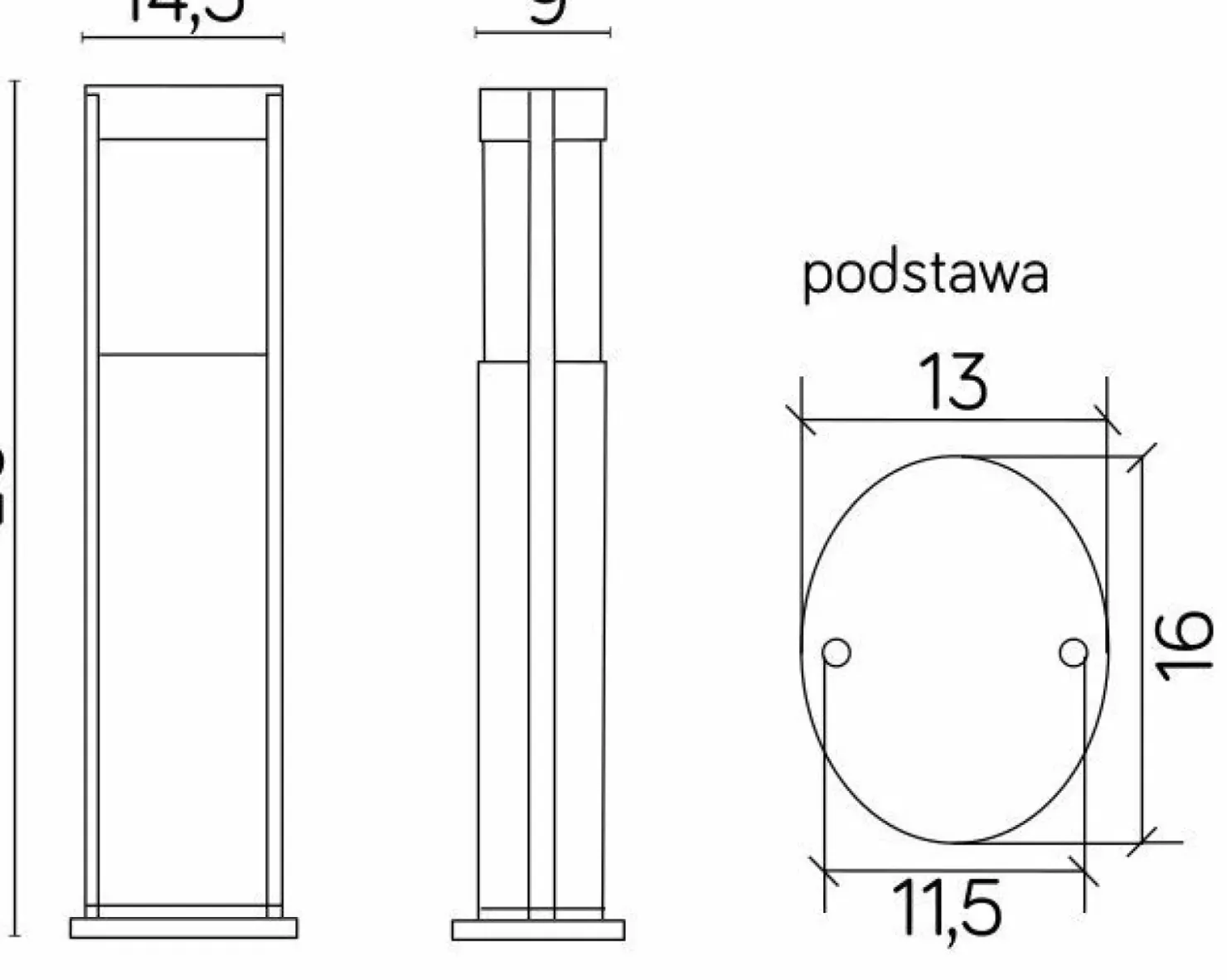 Lampa ogrodowa, świeci w dwie strony TO 3902-H 650 AL z serii ELIS | Kaja Oświet*Sklep Kaja Best Sale