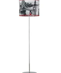 Lampa podłogowa chrom z abażurem AL 20829 BRYTANIC | Kaja Oświetlenie*Sklep Kaja Online