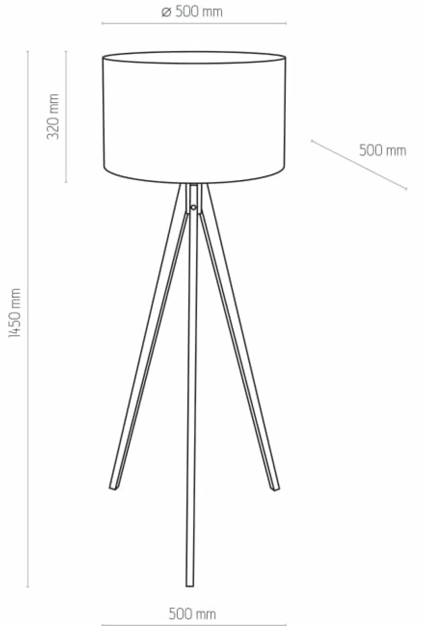 Lampa podłogowa drewniany trójnóg TK 5038 TREVISO | Kaja Oświetlenie*Sklep Kaja Best