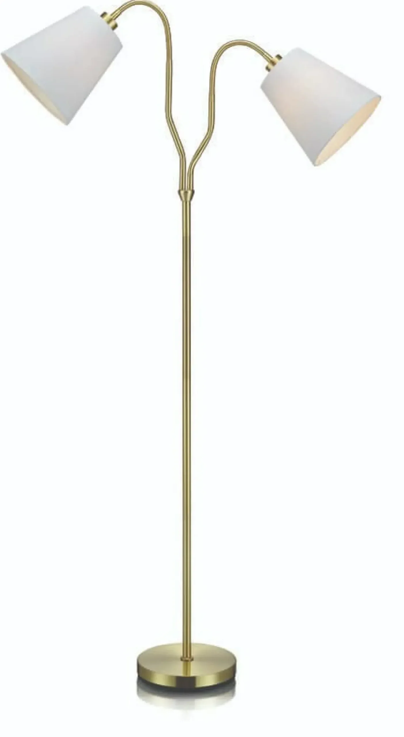 Lampa podłogowa dwoma kloszami złota oprawa 105274 | Kaja Oświetlenie*Sklep Kaja Best Sale