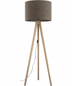 Lampa podłogowa na drewnianych nogach TK 16026 GRAND SOSNA | Kaja*Sklep Kaja Best Sale