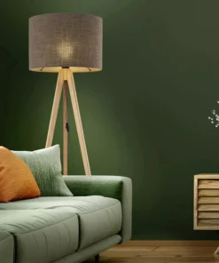 Lampa podłogowa na drewnianych nogach TK 16026 GRAND SOSNA | Kaja*Sklep Kaja Best Sale