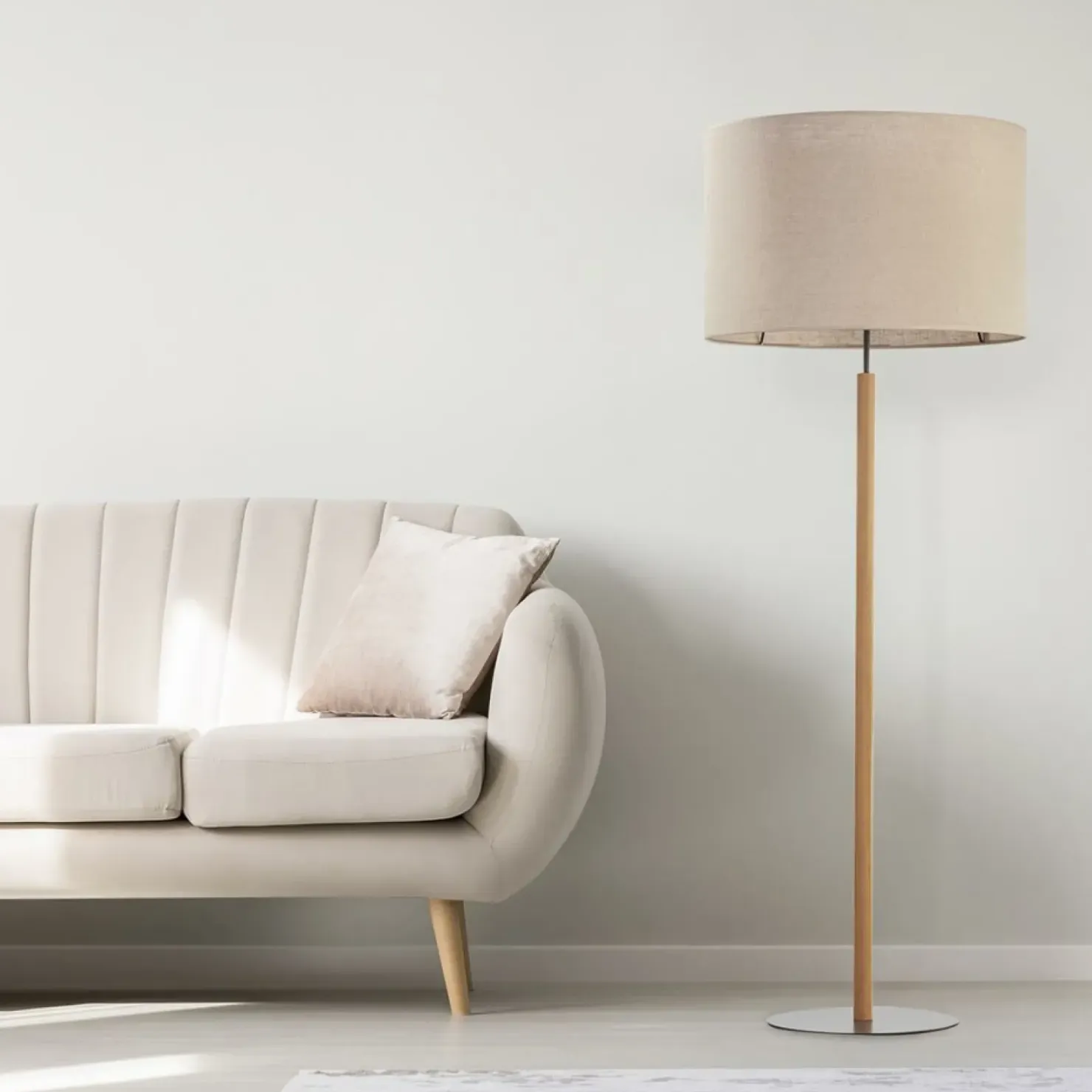 Lampa podłogowa na drewnianej nodze TK 5199 DEVA | Kaja Oświetlenie*Sklep Kaja Shop