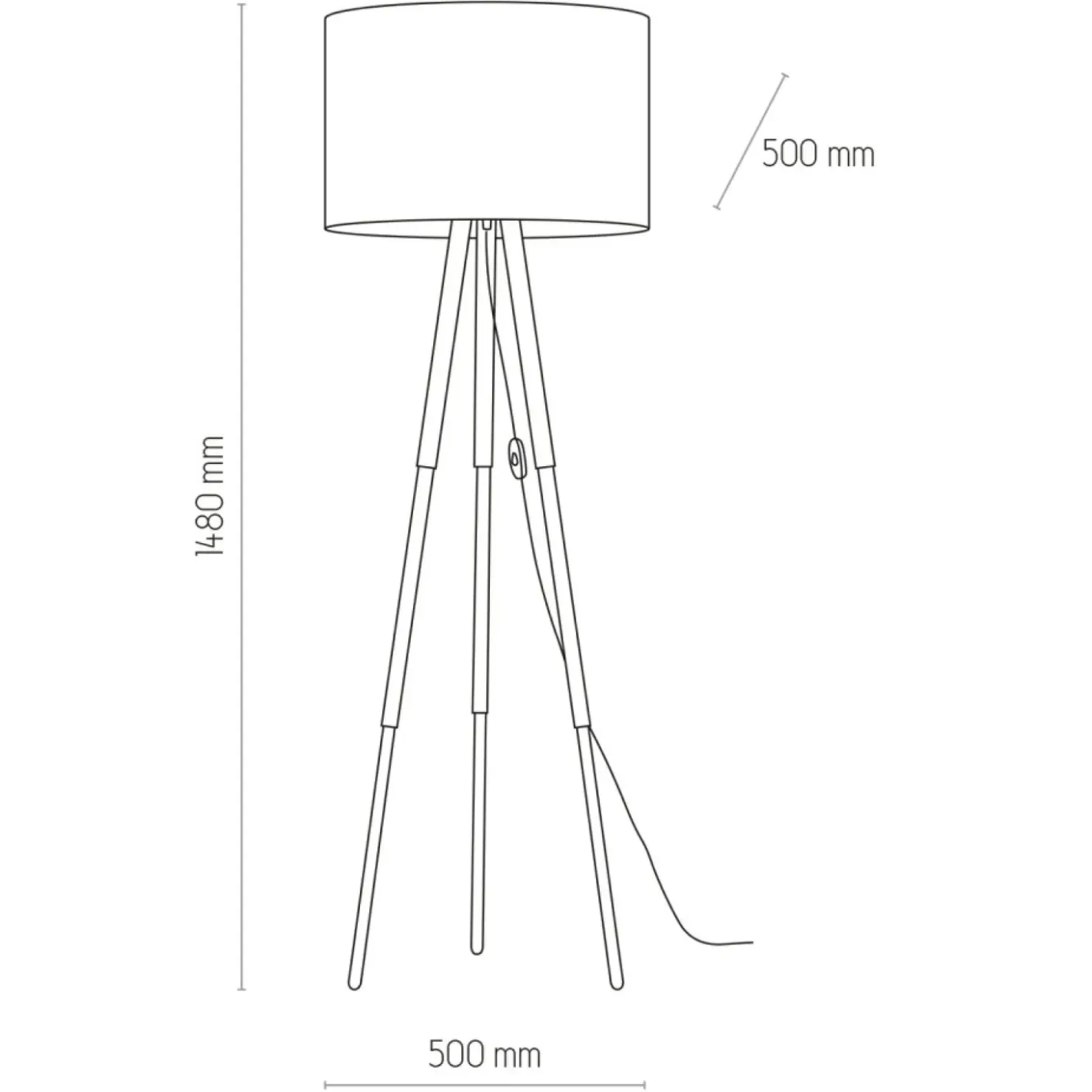 Lampa podłogowa na drewnianych nogach TK 5299 TOKYO | Kaja Oświetlenie*Sklep Kaja Clearance