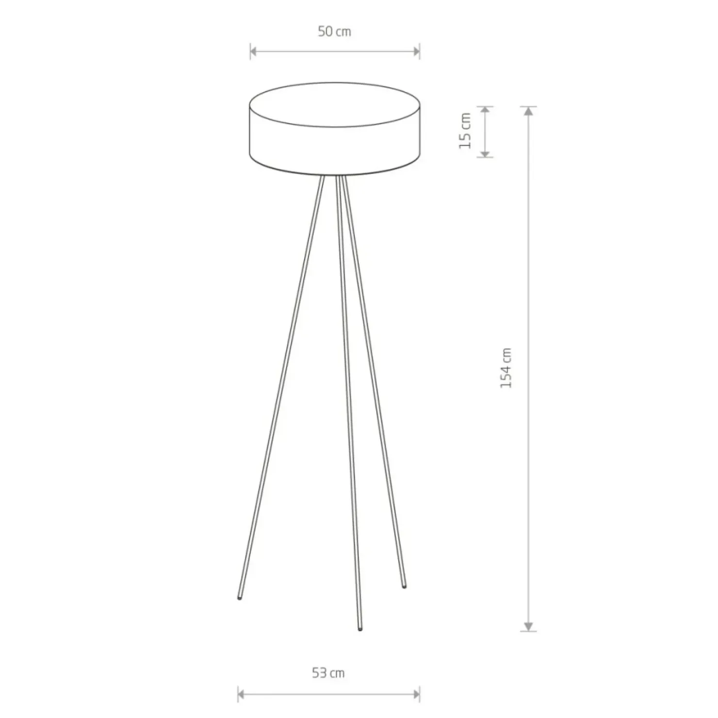 Lampa podłogowa na trójnogu, z m abażurem 7988 | Kaja*Sklep Kaja Outlet