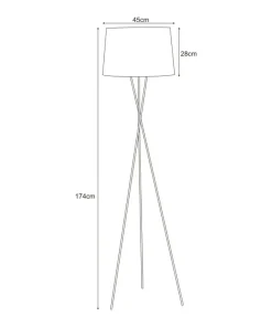 Lampa podłogowa prosty trójnóg K-4353 REMI BLACK | Kaja Oświetlenie*Sklep Kaja New