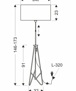 Lampa podłogowa trójnóg z abażurem 51-24077 FLOAT | Kaja Oświetlenie*Sklep Kaja Flash Sale