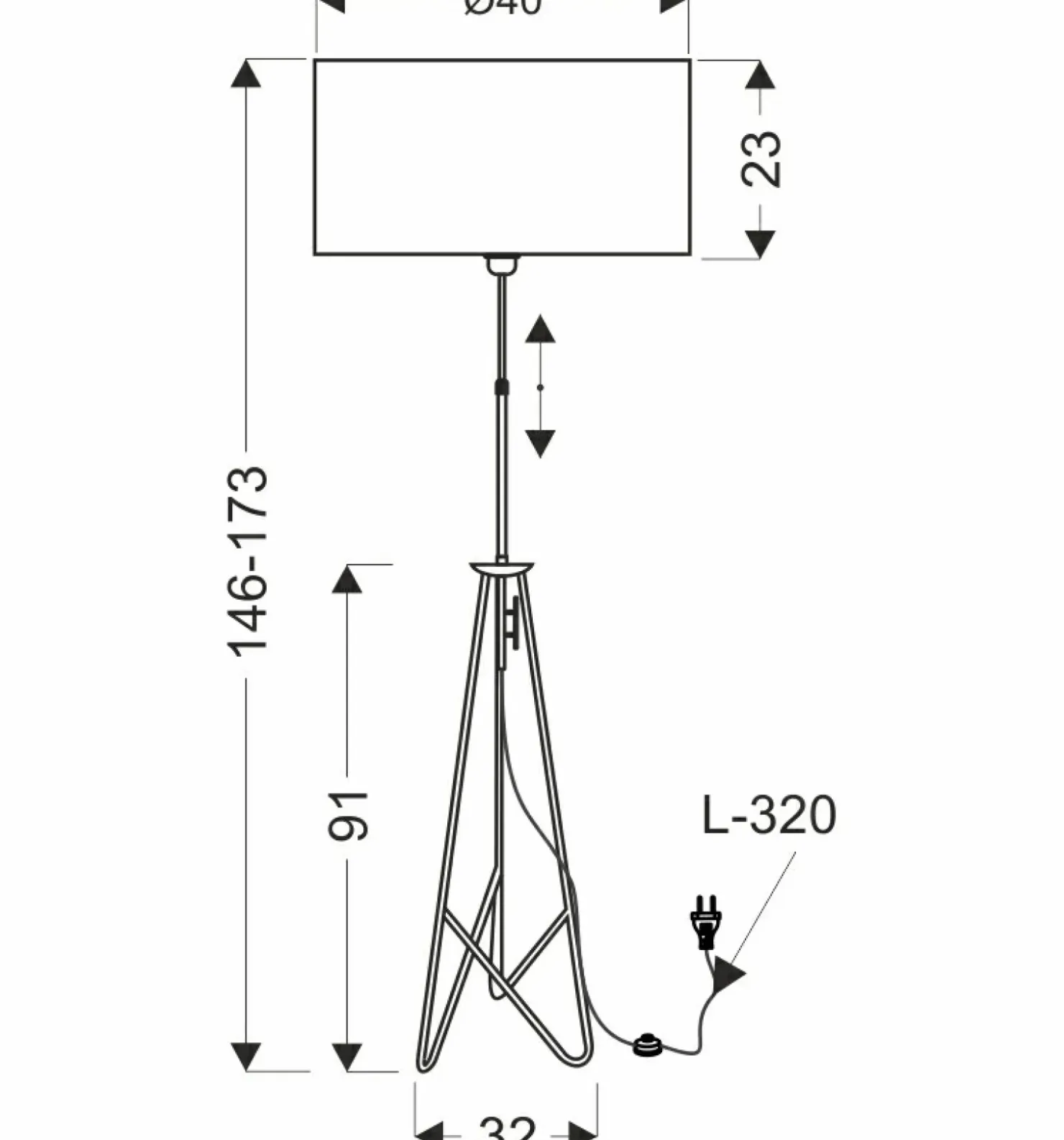 Lampa podłogowa trójnóg z abażurem 51-24077 FLOAT | Kaja Oświetlenie*Sklep Kaja Flash Sale
