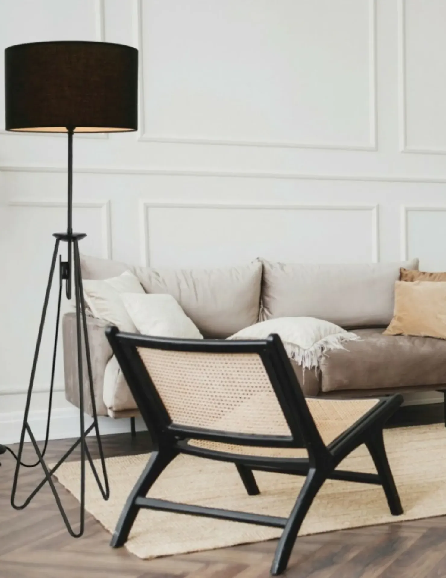 Lampa podłogowa trójnóg z abażurem 51-24077 FLOAT | Kaja Oświetlenie*Sklep Kaja Flash Sale