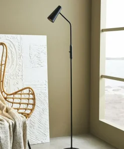 Lampa podłogowa w kolorze czarnym z kloszem 108206 | Kaja Oświetlenie*Sklep Kaja Fashion