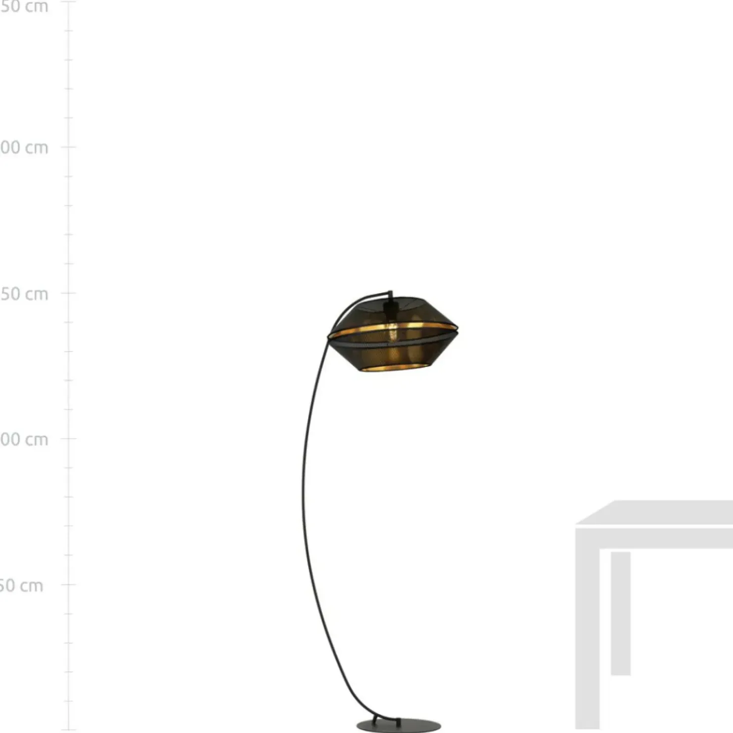Lampa podłogowa wygięta w łuk, do salonu 1185/LP z serii MALIA | Kaja*Sklep Kaja Fashion