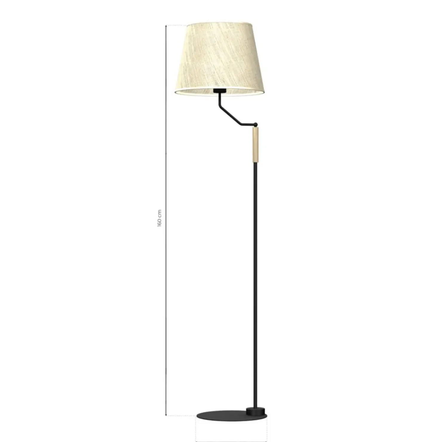 Lampa podłogowa z abażurem, dla czytelnika MLP7279 z serii ETNA | Kaja Oświetlen*Sklep Kaja Cheap