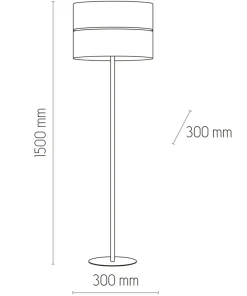 Lampa podłogowa z abażurem TK 5241 LINOBIANCO | Kaja Oświetlenie*Sklep Kaja Outlet