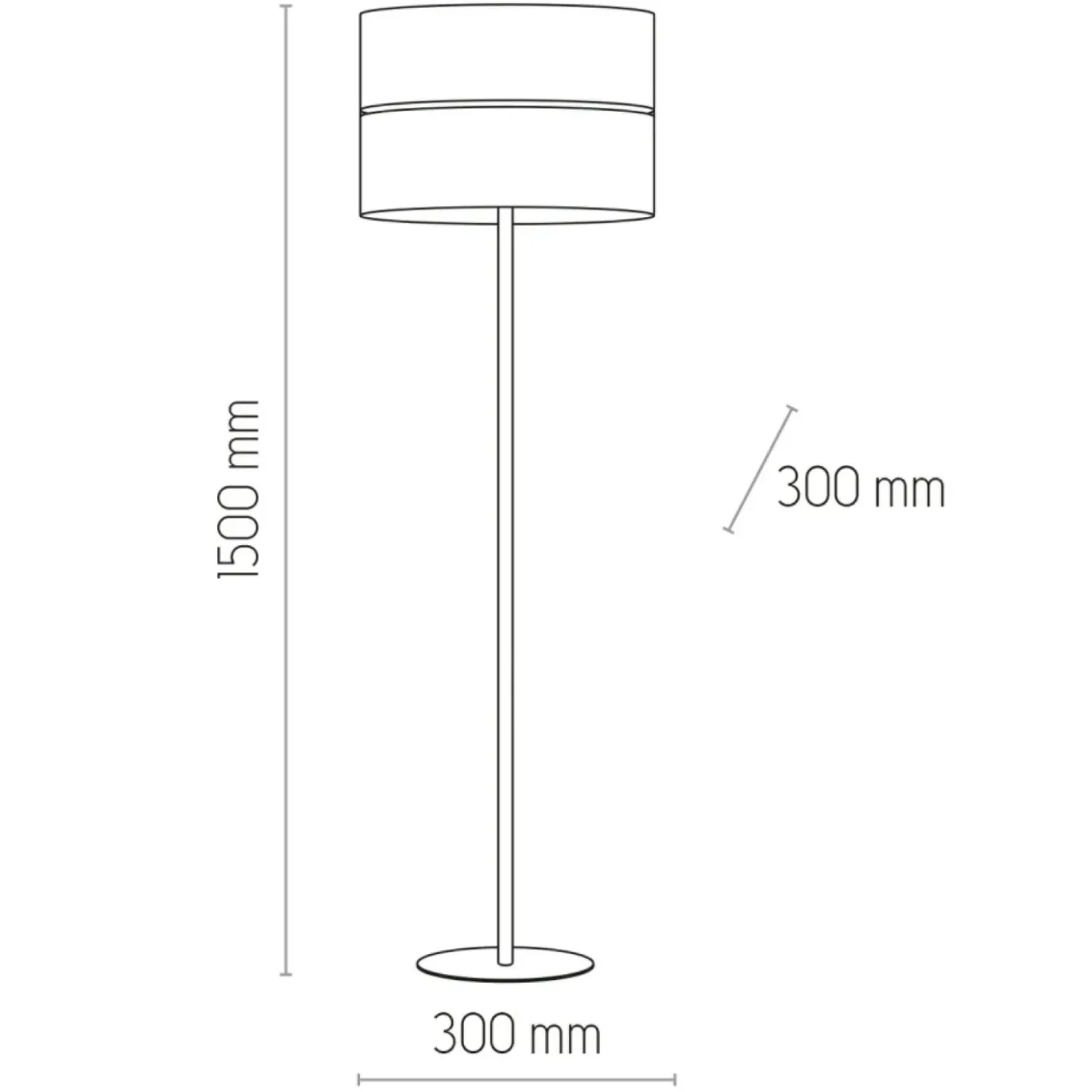 Lampa podłogowa z abażurem TK 5241 LINOBIANCO | Kaja Oświetlenie*Sklep Kaja Outlet