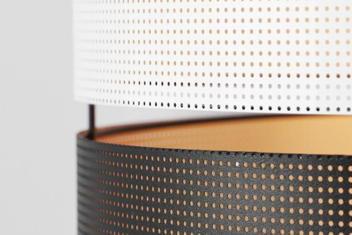 Lampa podłogowa z czarno-białym abażurem, do salonu K-5295 z serii VEGA*Sklep Kaja Online