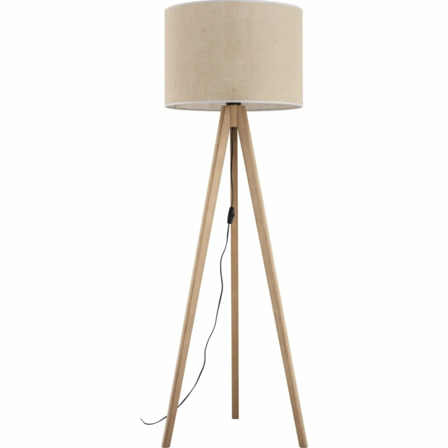 Lampa podłogowa z jutowym abażurem TK 16020 GRAND SOSNA | Kaja*Sklep Kaja Discount