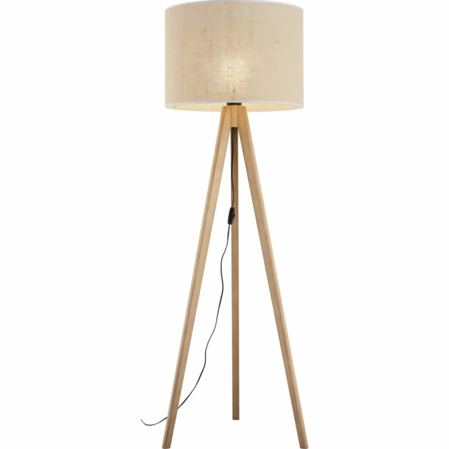 Lampa podłogowa z jutowym abażurem TK 16020 GRAND SOSNA | Kaja*Sklep Kaja Discount