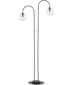 Lampa podłogowa z kloszami i czarnym stelażem 1286/LP2 z serii ARCHI*Sklep Kaja Shop