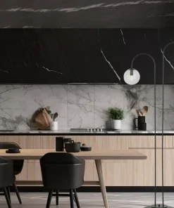 Lampa podłogowa z kloszami i czarnym stelażem 1286/LP2 z serii ARCHI*Sklep Kaja Shop