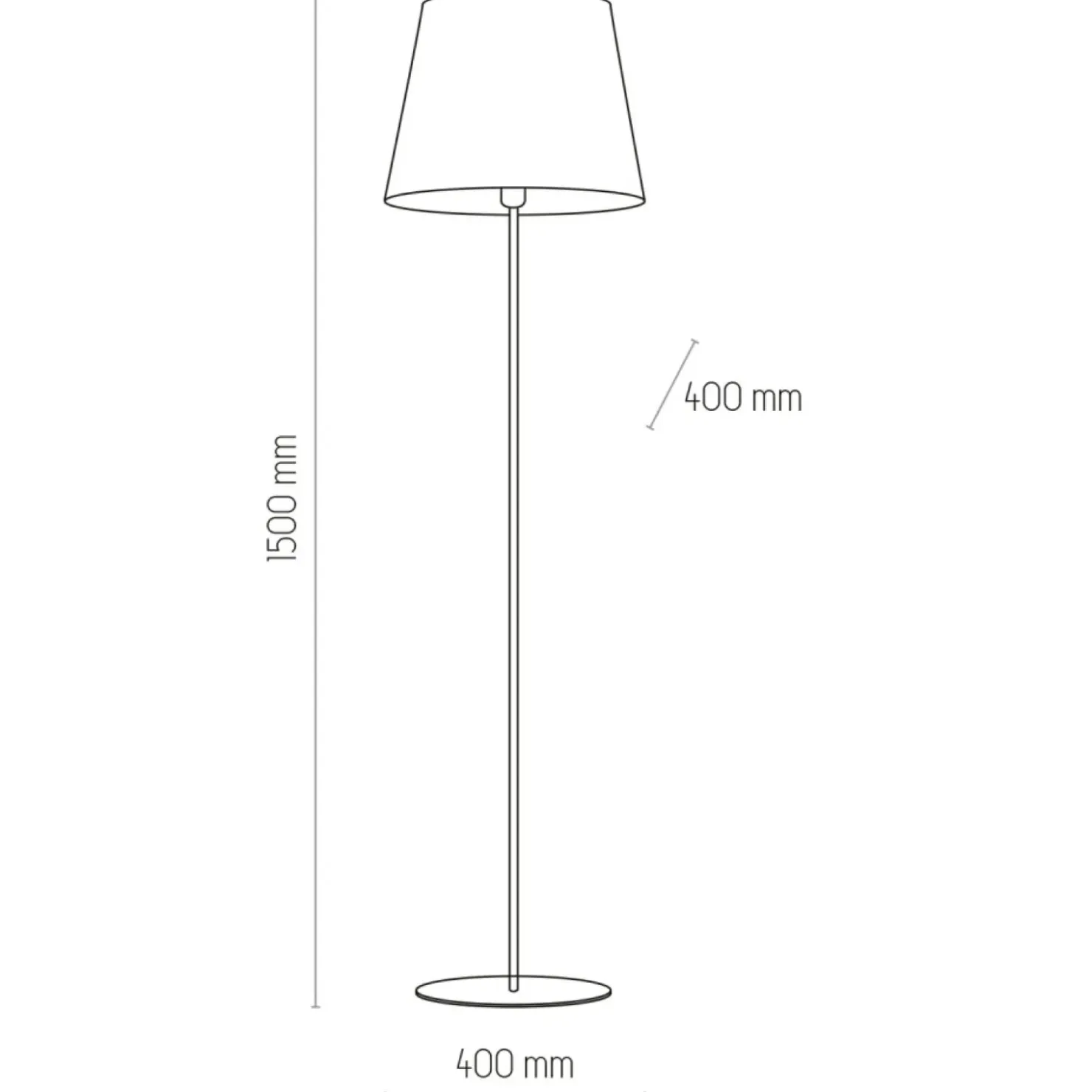 Lampa podłogowa z lnianym abażurem TK 5151 CHICAGO | Kaja Oświetlenie*Sklep Kaja Clearance