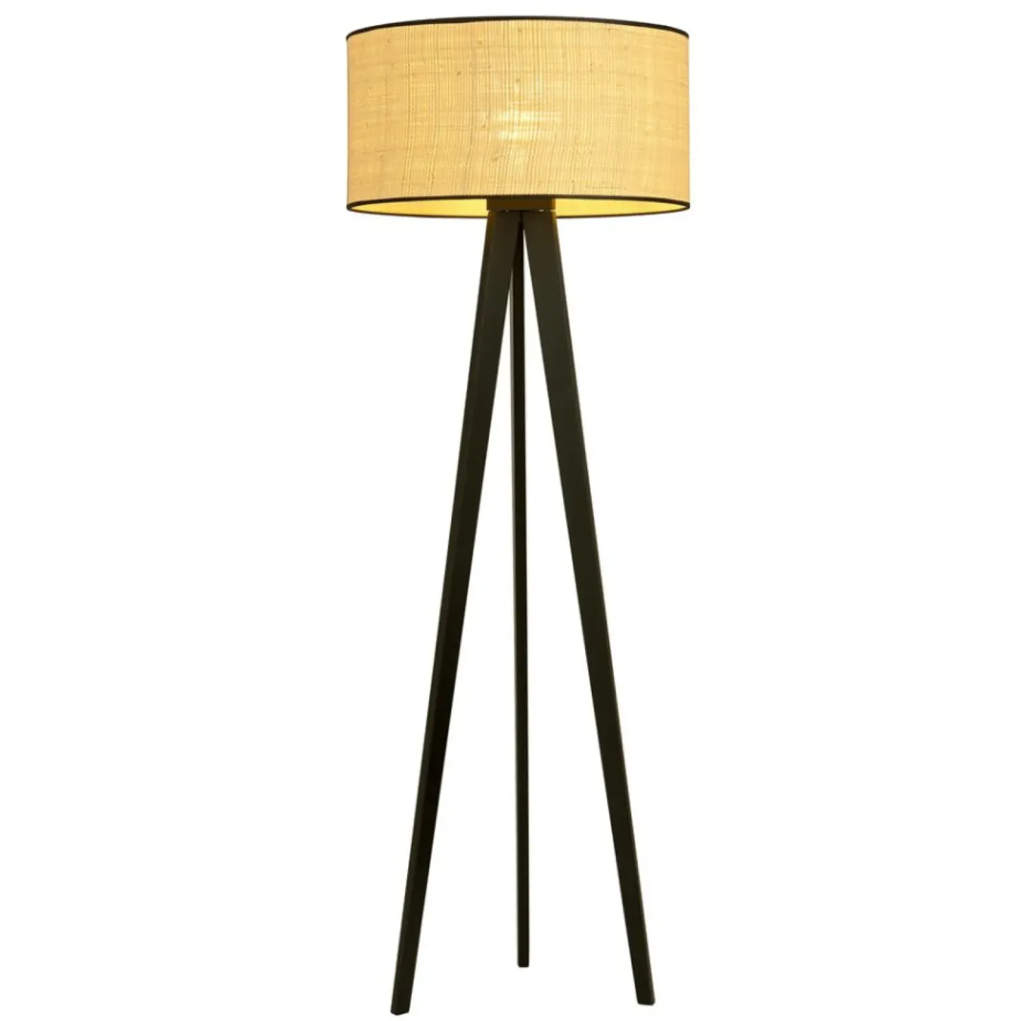 Lampa podłogowa z rattanowym abażurem 1149/LP1 ASTON | Kaja*Sklep Kaja Discount
