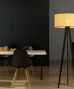 Lampa podłogowa z rattanowym abażurem 1149/LP1 ASTON | Kaja*Sklep Kaja Discount