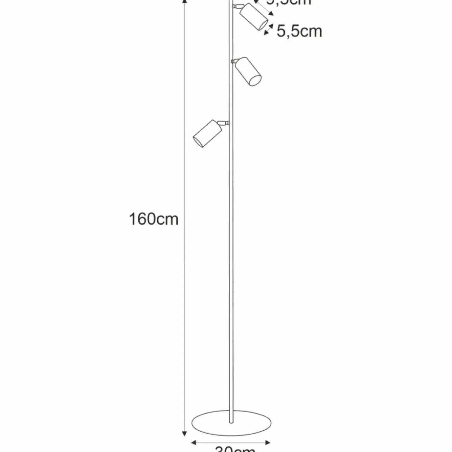 Lampa podłogowa z regulowanym kątem świecenia K-4419 | Kaja*Sklep Kaja Clearance