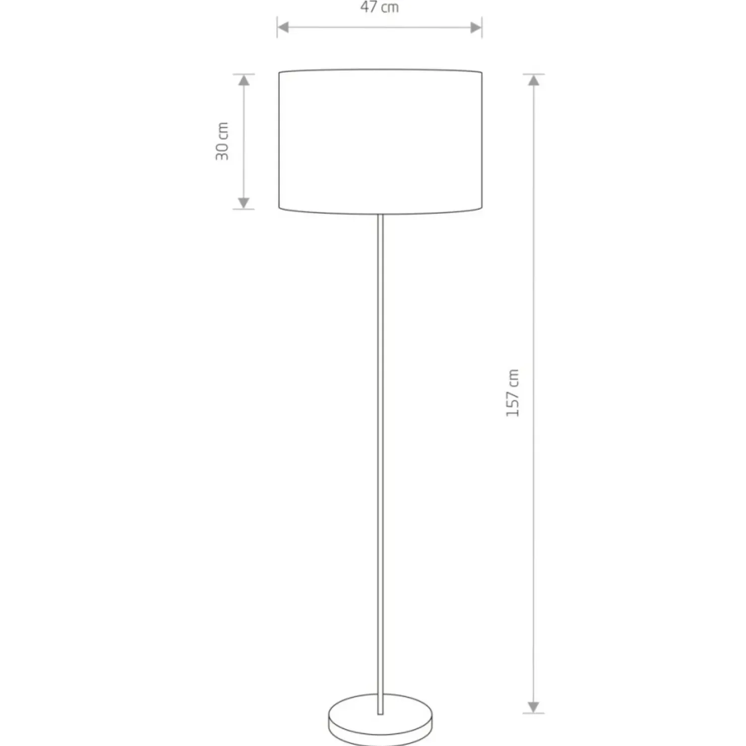 Lampa podłogowa z m abażurem do czytania 9300 | Kaja Oświetlenie*Sklep Kaja Shop