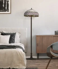 Lampa podłogowa z witrażowym kloszem K-F182208 TIFANY | Kaja*Sklep Kaja Online